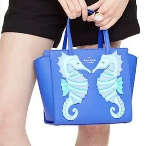Kate Spade Breath of Fresh Air Seahorse Small Hayden Satchel - Rare!